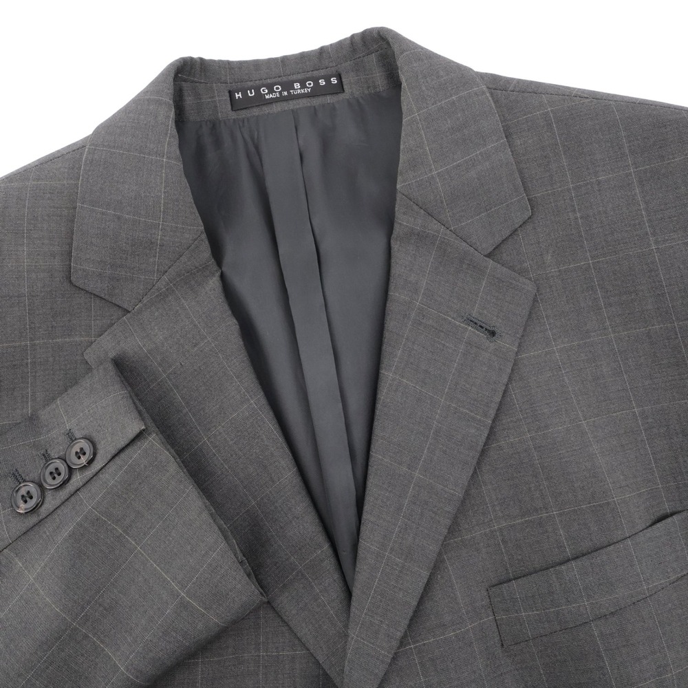 Hugo Boss Einstein/Beta Windowpane Check Blazer Grey Mens 44R